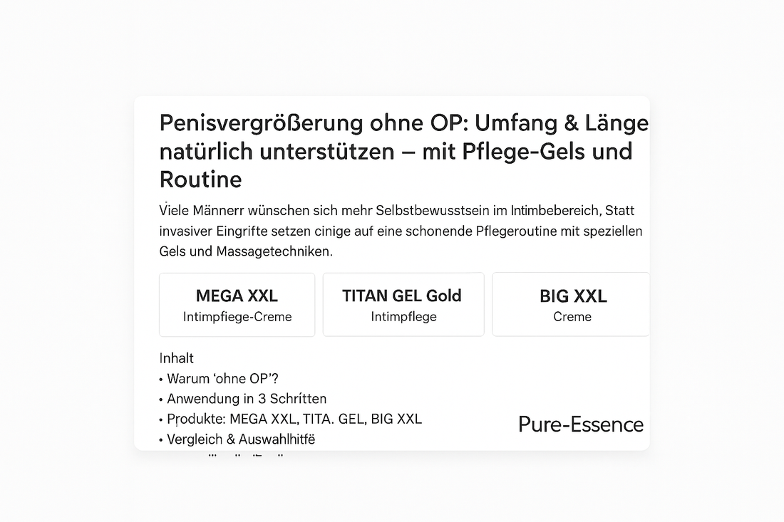 Penisvergrößerung ohne OP: Umfang und Länge natürlich unterstützen – mit Pflege-Gels und Routine