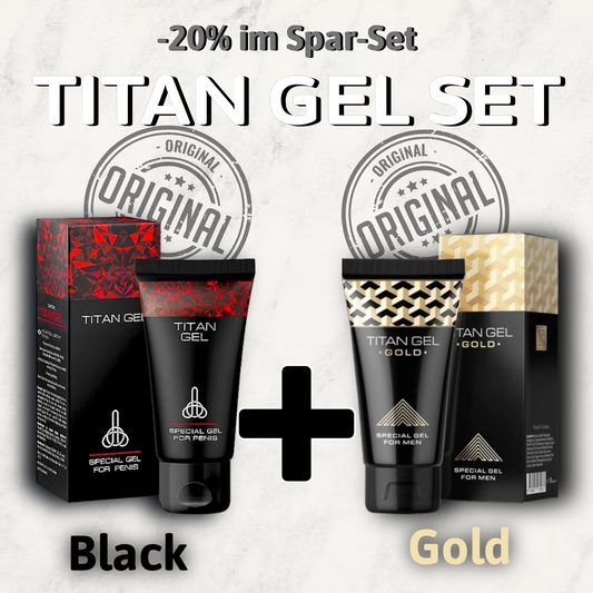 TITAN Gel GOLD & BLACK – Pflege- & Energie-Duo für Männer | Für intensive Regeneration & Aktivierung
