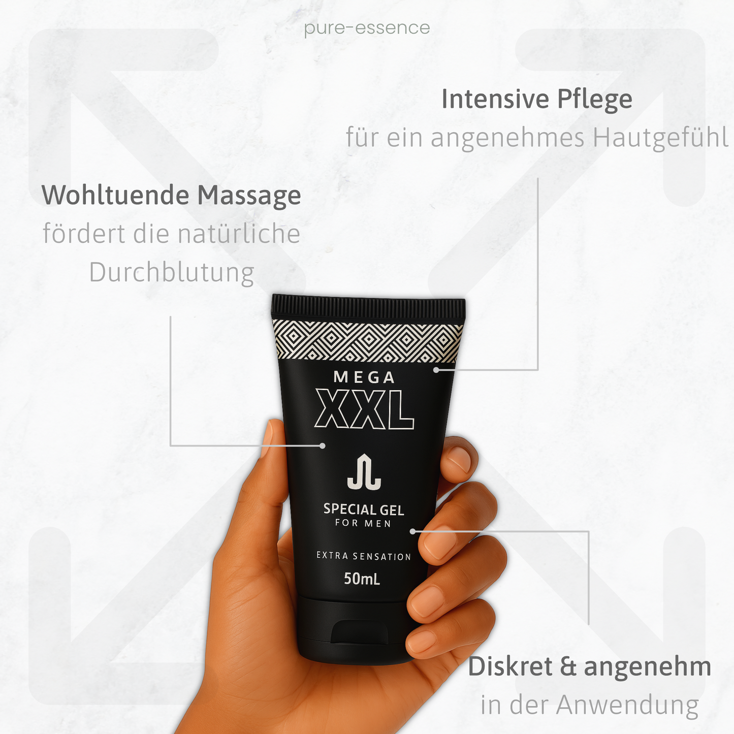MEGA XXL – Intimpflege-Gel für Männer – Länge, Volumen & Pflege